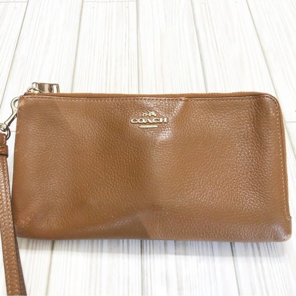 Coach Double Corner Zip Wristlet F87587 - Picture 1 of 12